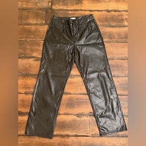 Leather black  Boot Cut Pants size 10/30